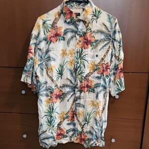 Men's Pierre Cardin Hawaiian Button-Up Shirt Size Large